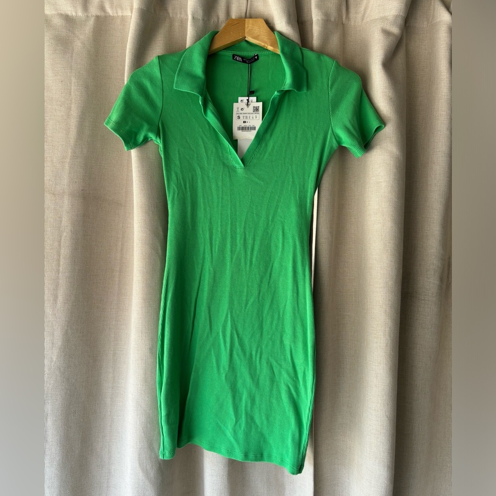 Zara Green Polo Dress